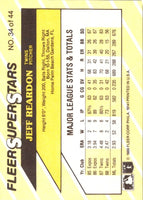 1989 Fleer SuperStars Jeff Reardon #34