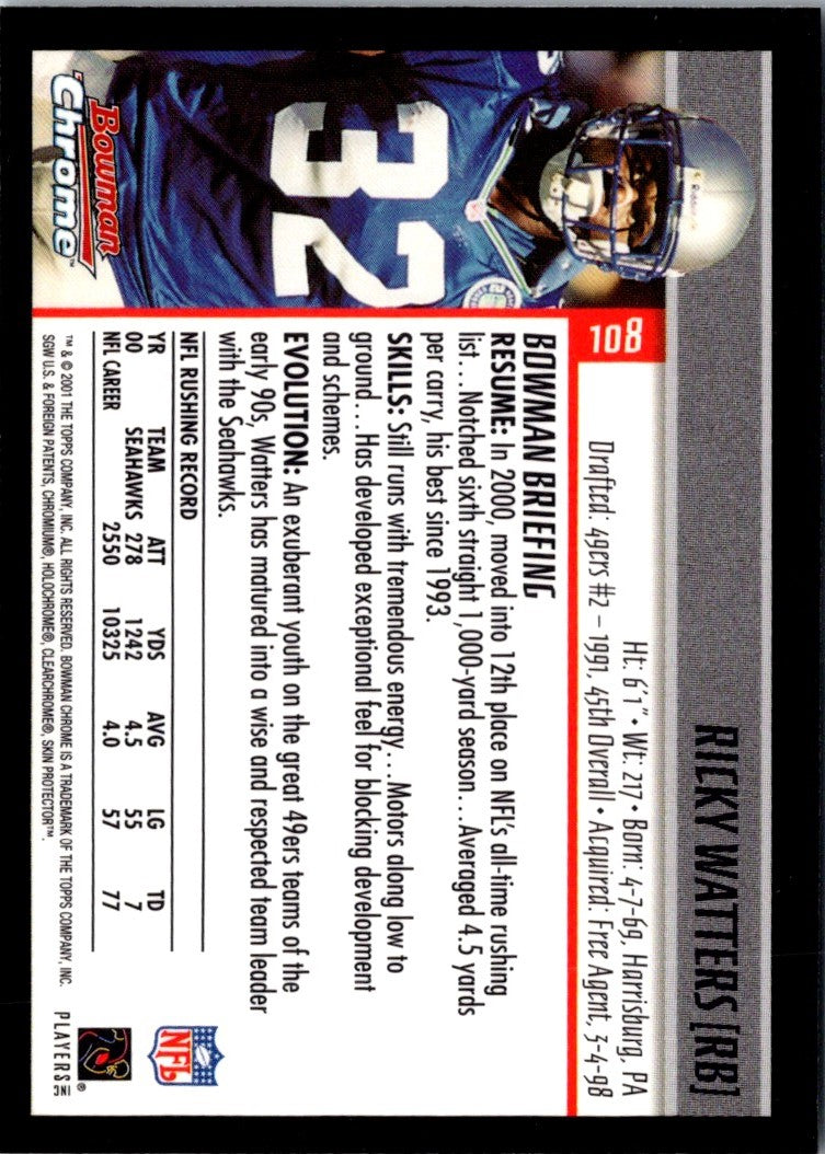 2001 Bowman Ricky Watters