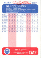 1987 Fleer Limited Edition Glenn Davis #11