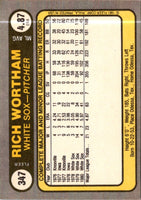 1981 Fleer Richard Wortham #347