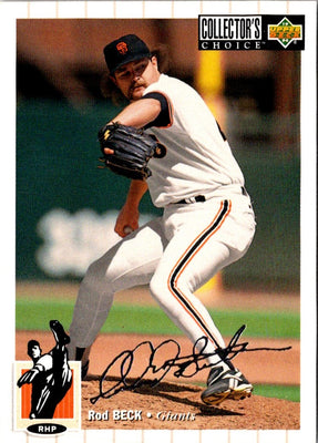 1994 Collector's Choice Rod Beck #49 Silver Signature