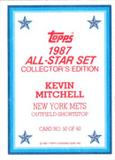 1987 Topps Glossy Kevin Mitchell