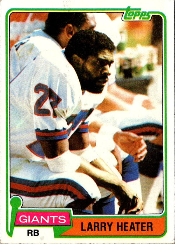 1981 Topps Larry Heater #309 Rookie