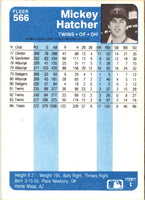 1984 Fleer Mickey Hatcher #566