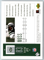 2002 UD Piece of History Santana Moss #68