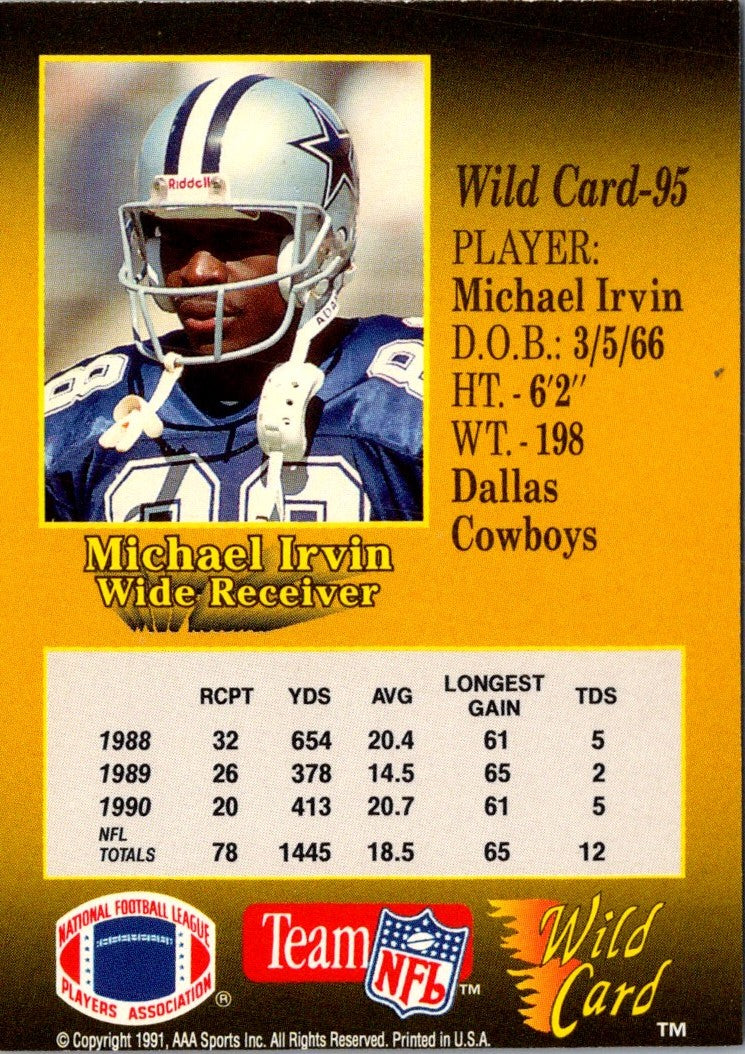 1991 Wild Card Michael Irvin