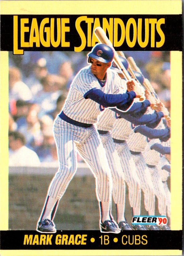 1990 Fleer League Standouts Mark Grace #6