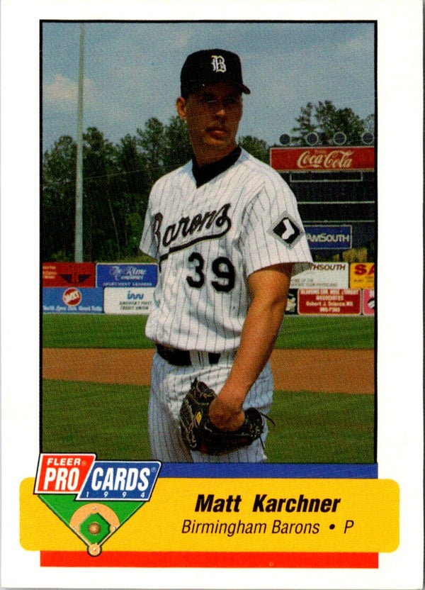 1994 Fleer ProCards Matt Karchner #619