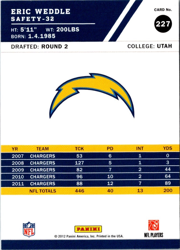 2012 Score Eric Weddle