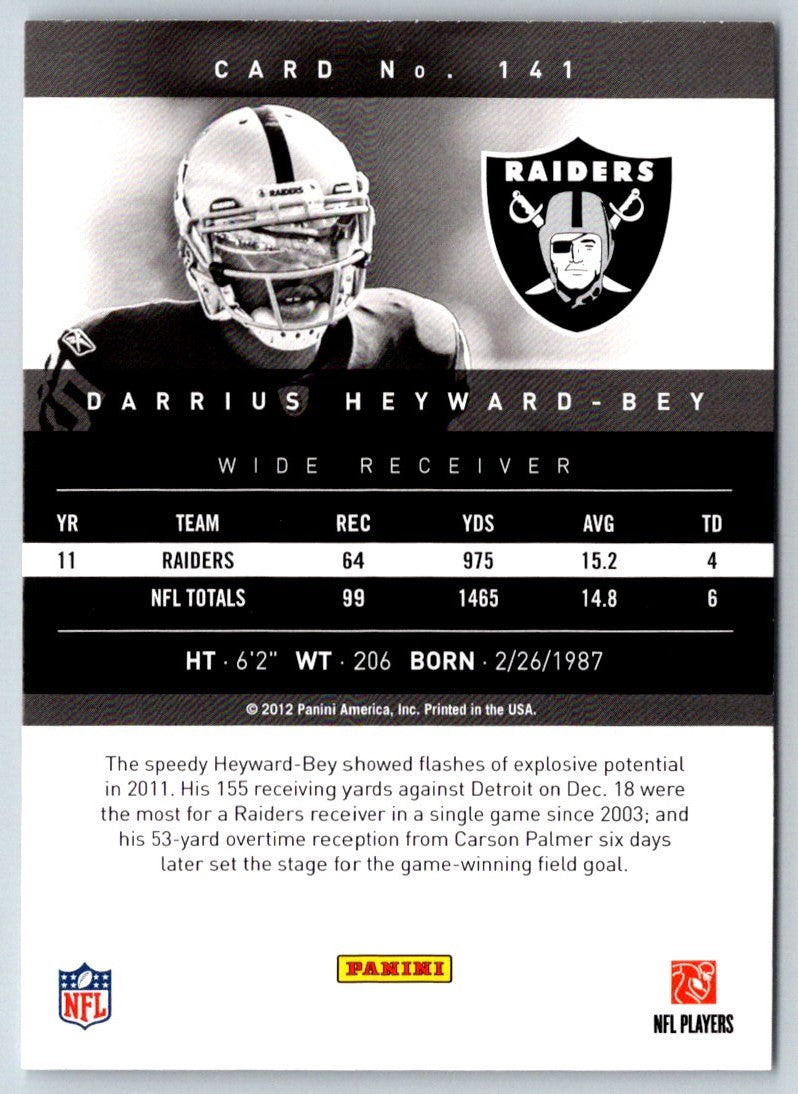 2012 Panini Prestige Darrius Heyward-Bey