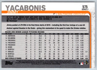 2019 Topps Jimmy Yacabonis #575