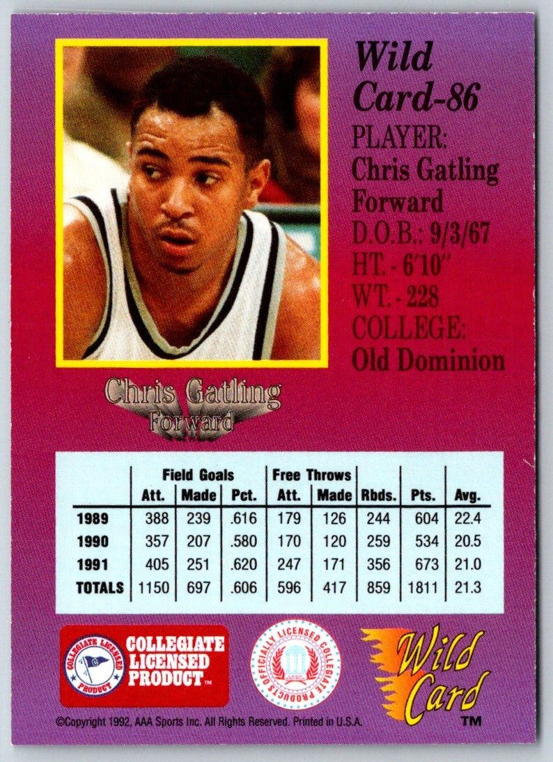 1991 Wild Card Chris Gatling