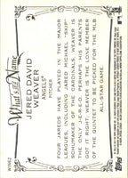 2012 Topps Allen & Ginter What's in a Name? Jered Weaver #WIN62