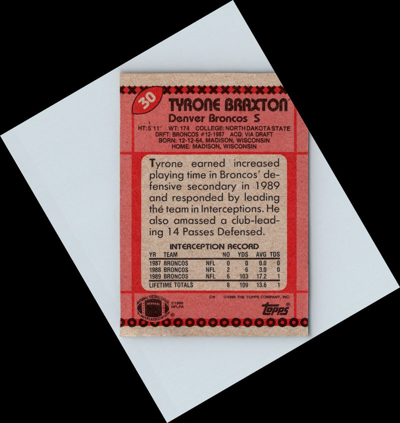 1990 Topps Tyrone Braxton