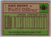 1985 Topps Dave Brown #190