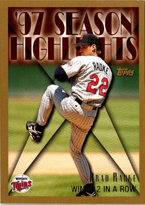 1998 Topps Brad Radke #474