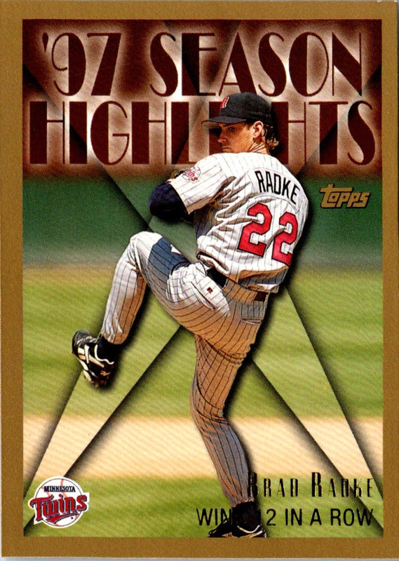 1998 Topps Brad Radke #474