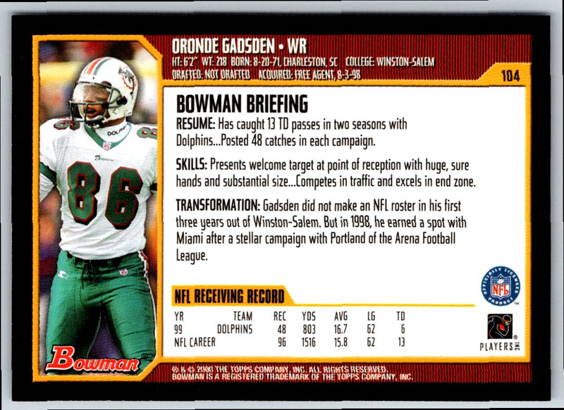 2000 Bowman Oronde Gadsden