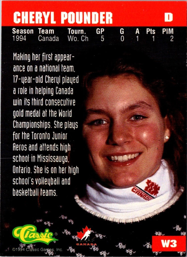 1994 Classic Women of Hockey Cheryl Pounder