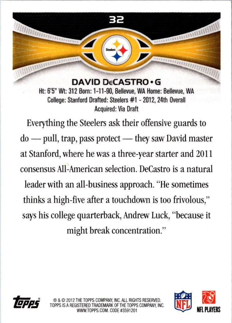 2012 Topps David DeCastro