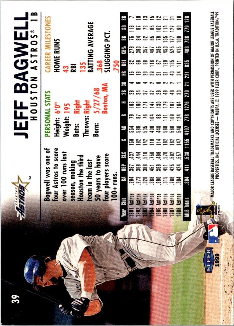 1999 Fleer Tradition Jeff Bagwell