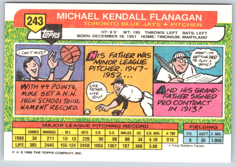 1989 Topps Big Mike Flanagan