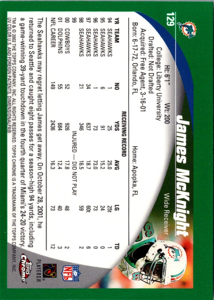 2002 Topps Chrome James McKnight
