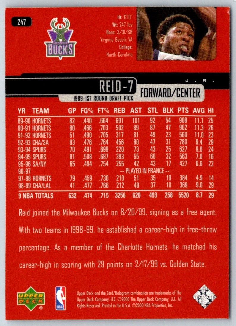 1999 Upper Deck J.R. Reid