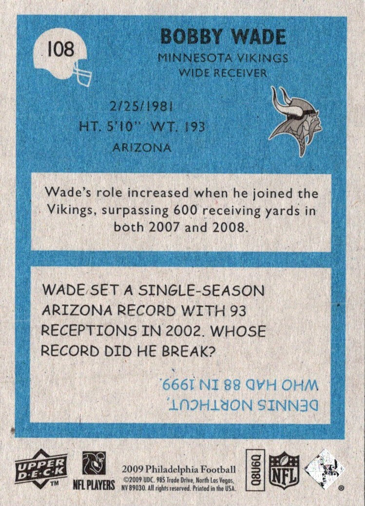 2009 Upper Deck Bobby Wade