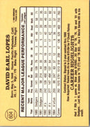 1985 Donruss Davey Lopes