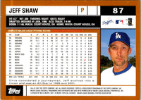 2002 Topps Jeff Shaw #87