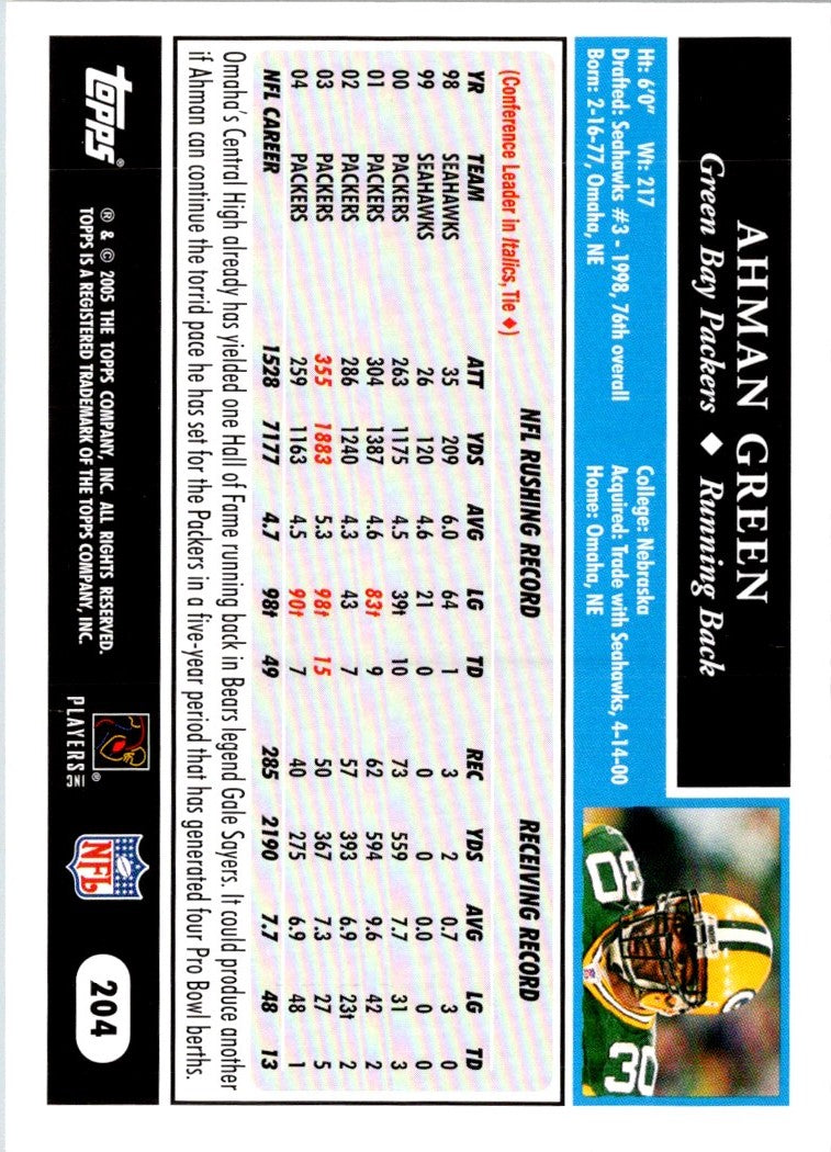 2005 Topps Ahman Green