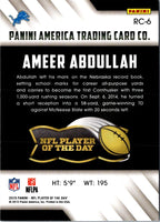 2015 Panini Ameer Abdullah #20