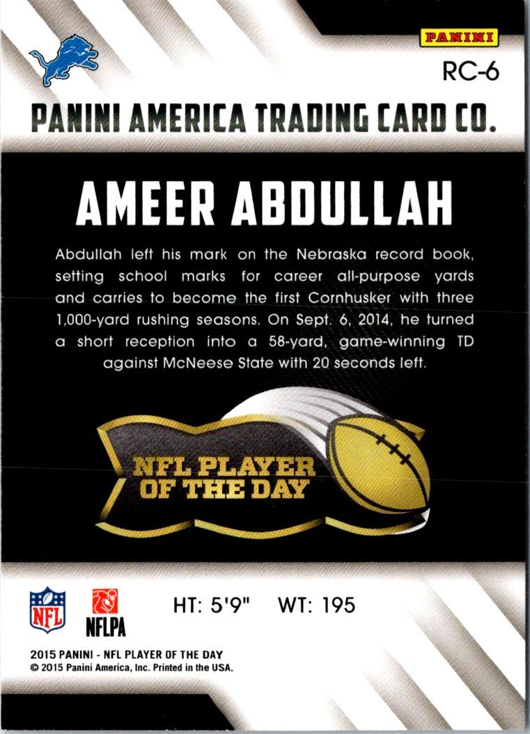 2015 Panini Ameer Abdullah