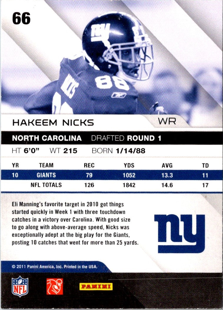 2011 Panini Absolute Memorabilia Hakeem Nicks