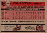 1981 Topps Rob Picciolo #604