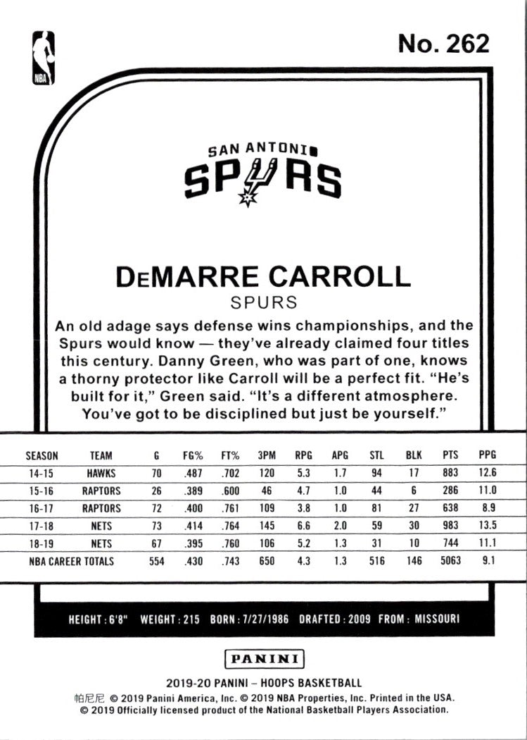 2019 Hoops DeMarre Carroll