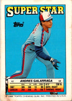 1988 Topps Stickers Super Star Backs Andres Galarraga #2