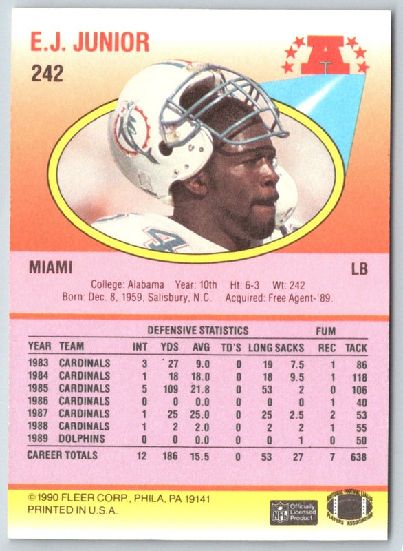 1990 Fleer E.J. Junior #242