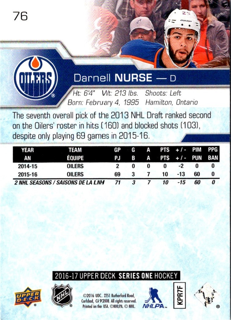 2016 Upper Deck Darnell Nurse