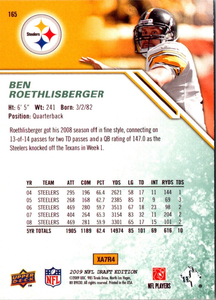 2009 Upper Deck Draft Edition Ben Roethlisberger