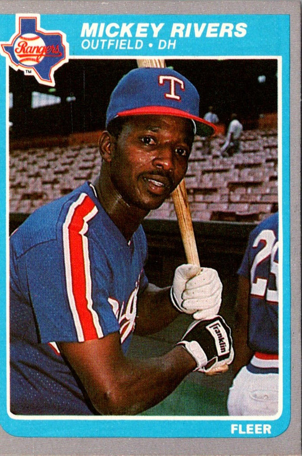 1985 Fleer Mickey Rivers #565