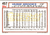 1992 Topps Hubie Brooks #457