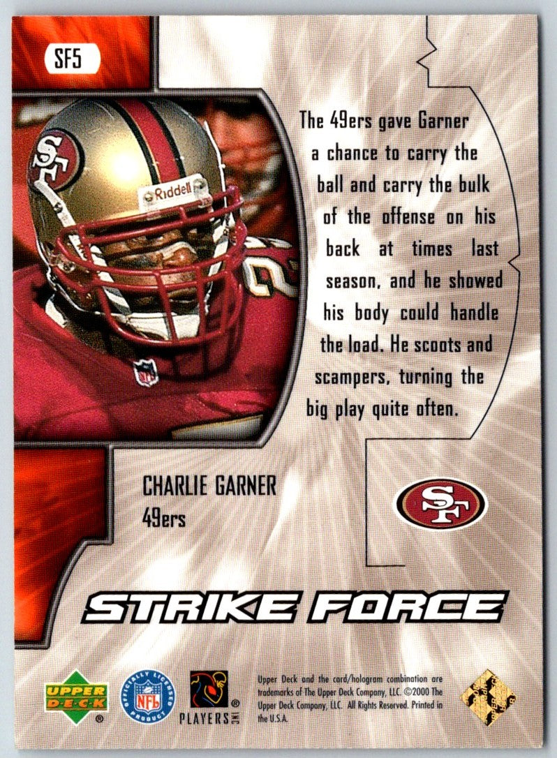 2000 Upper Deck Strike Force Charlie Garner