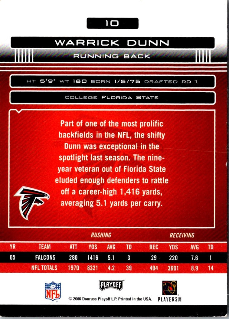 2006 Playoff Absolute Memorabilia Warrick Dunn