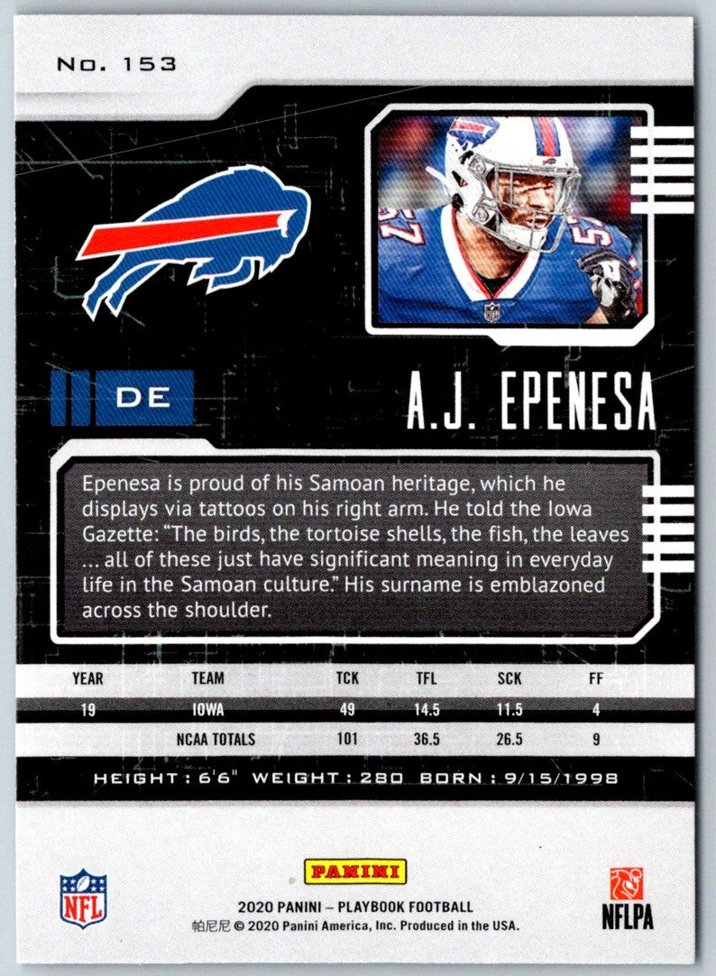 2020 Panini Absolute A.J. Epenesa