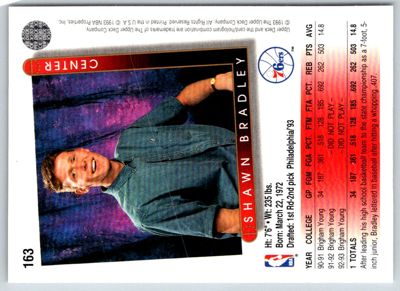 1993 Upper Deck Shawn Bradley