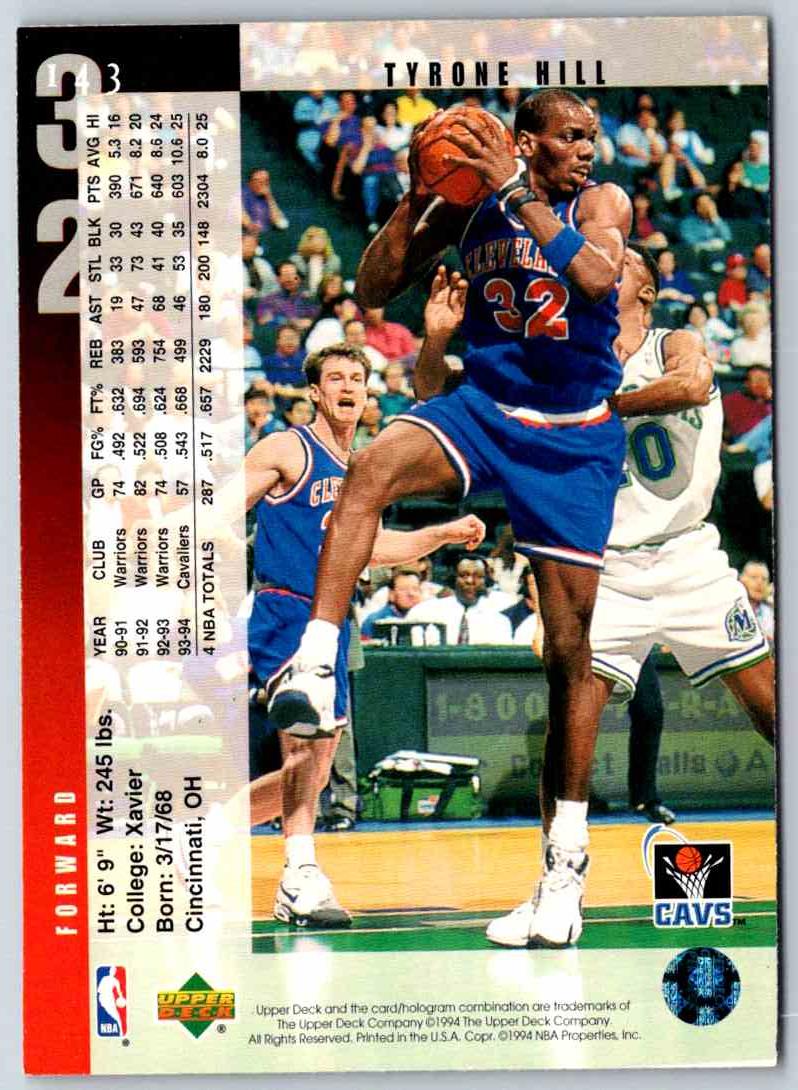 1995 Upper Deck Tyrone Hill