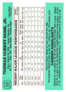 1984 Donruss Tom Hume