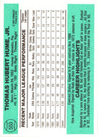 1984 Donruss Tom Hume #550